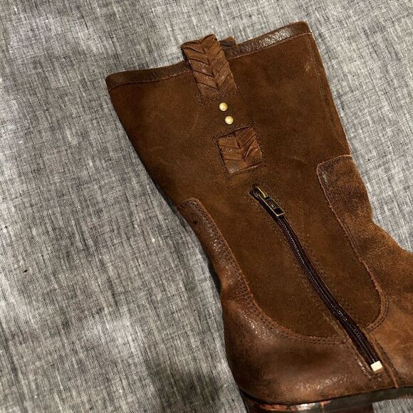 UGG Jaspan Mid-Calf Chocolate Brown riding Leather Boot Size 8.5 excelle… - Picture 11 of 14